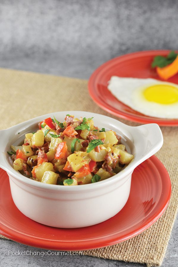 This Corned Beef Hash is the perfect recipe to use up any leftover Corned Beef! Serve for breakfast, lunch or dinner!