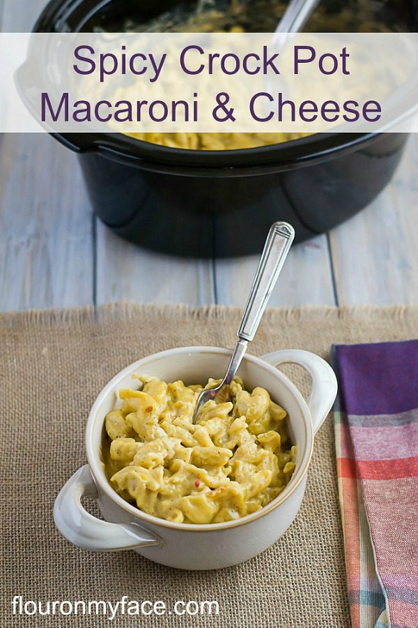 #3 Most Clicked recipe from last week's Delicious Dishes Recipe party was Spicy Crock Pot Macaroni and Cheese from Flour on My Face.