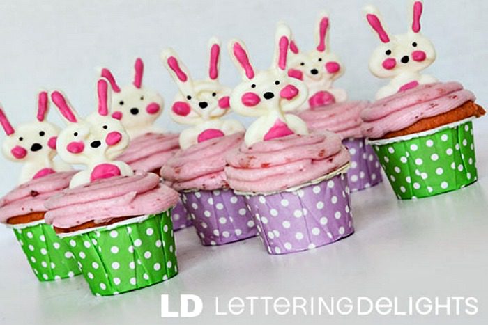 Easter Bunny Cupcake Toppers from She Saved 