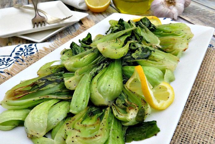 Oven Roasted Baby Bok Choy from Happy Mothering