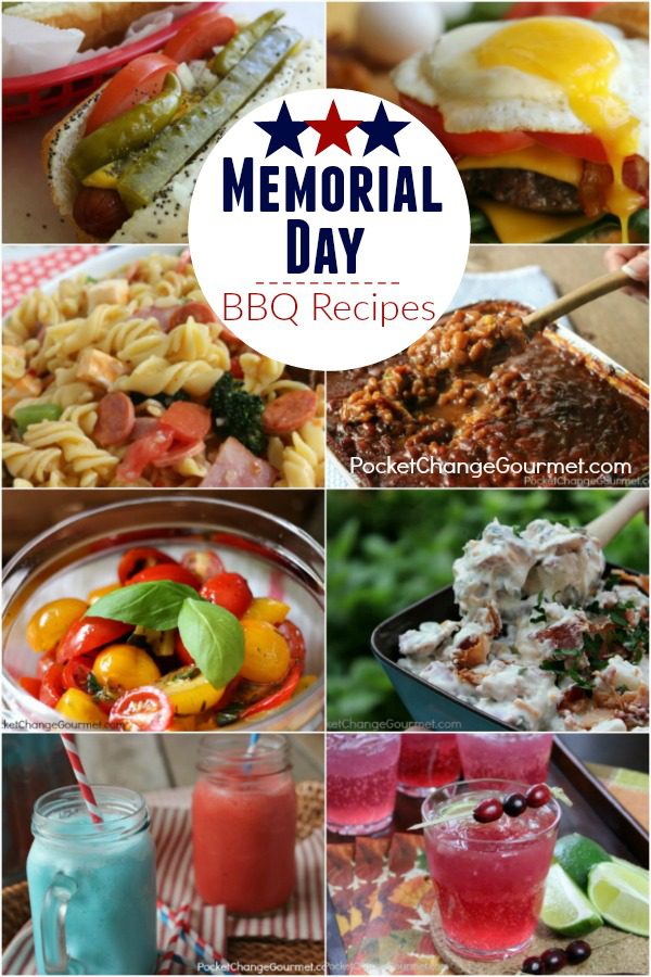 Fire up the Grill! The Summer season kicks off with these Memorial Day BBQ Recipes! Main Dishes - Sides - Salads - Drinks and more! 