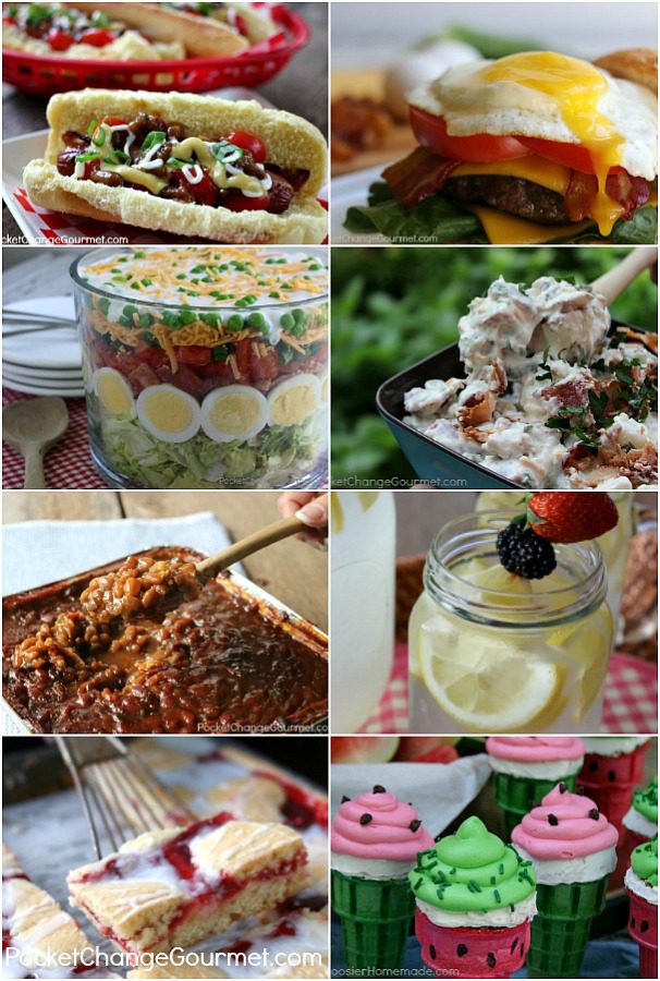 4th of July Picnic Recipes -- it's time to celebrate with family and friends! Are you heading to a Picnic or Potluck? Need a Recipe? Grab one of these budget friendly - kid approved 4th of July PIcnic Recipes! 