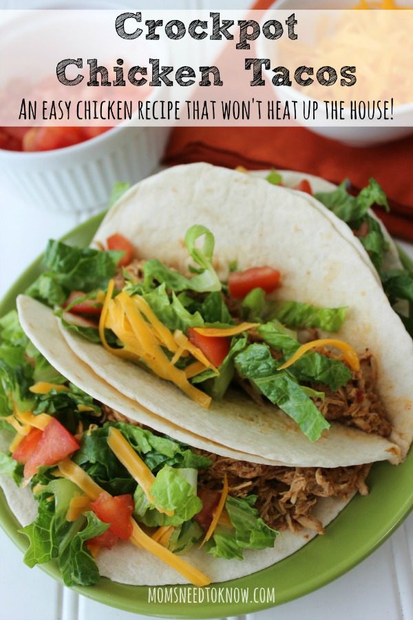 Crock Pot Chicken Tacos from Moms Need to Know