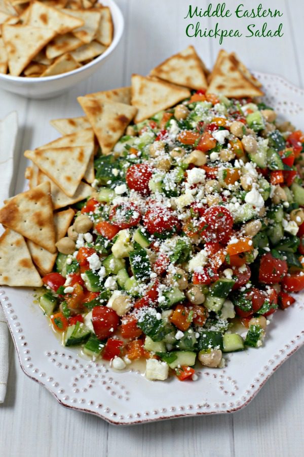 Middle Eastern Chickpea Salad from Cooking in Stilettos