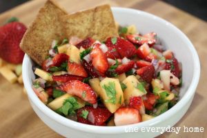 Strawberry Cantaloupe Salsa from The Everyday Home Blog