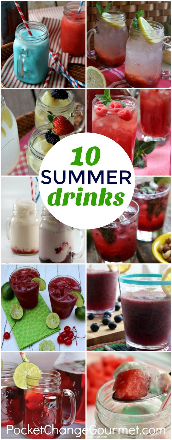 SUMMER DRINK RECIPES -- There's nothing quite like sitting on the deck sipping a nice cool drink during the heat of the Summer! These Summer Drinks will hit the SPOT!