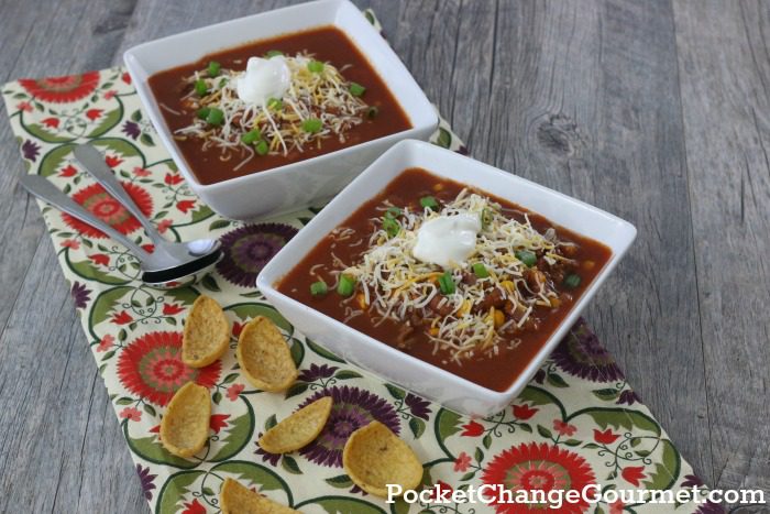 TACO SOUP -- Ready on the stovetop in 15 minutes or cook in the Slow Cooker! 