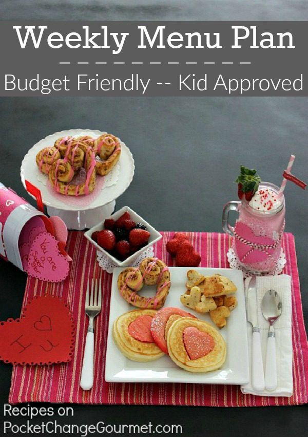 Save time in the kitchen with this Weekly Meal Plan! Budget friendly menu plan - Kid approved! Pin to your Recipe Board!