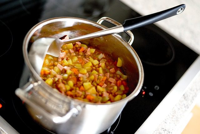 cooking lentil soup
