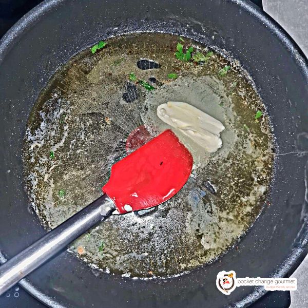 melting the butter in a pan