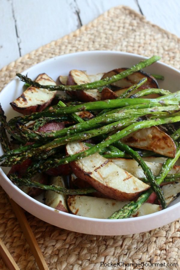 Grilled Asparagus and Red Potatoes
