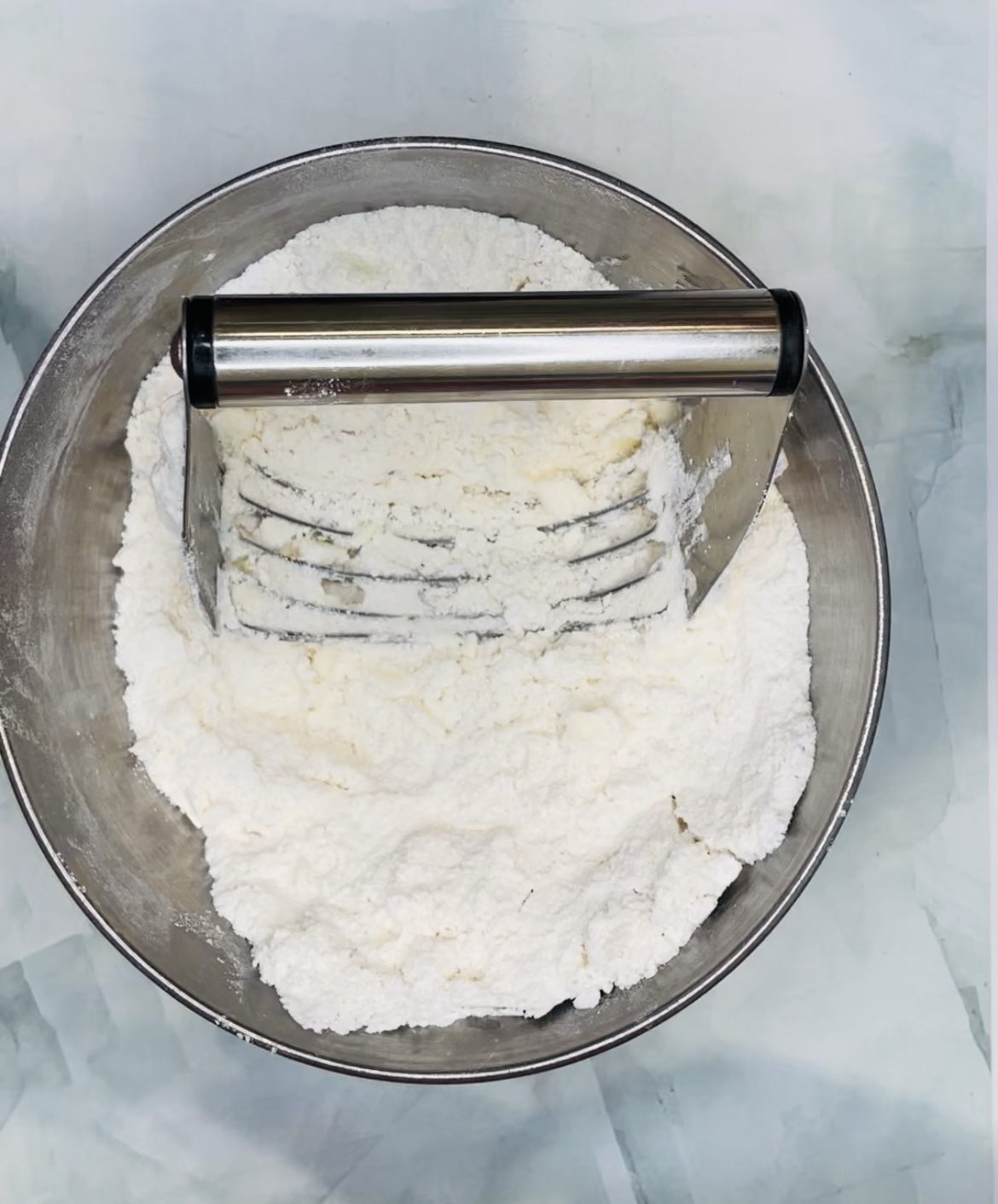 A pastry cutter is a great tool for cutting butter into flour.